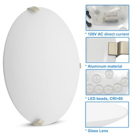 MingBright 2 Pack 13-Inch LED Flush Mount Ceiling Light Fixture, Triangle Hook Base with Glass Shade, 1500 Lumen, 3000K/4000K/5000K, Dimmable Ceiling Light Fixture for Bathroom Bedroom Kitchen