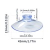 Suction Cups Without Hooks, 1.77 inch, 16 Pack, Clear Rubber