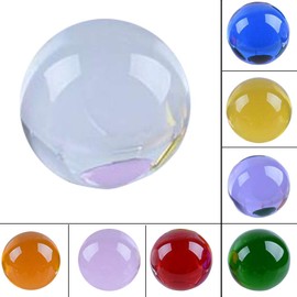 YISHUI HP0181 Crystal Ball, Multicolor, Transparent, Crystal, Clear Ball, 2.4 inches (60 mm), Crystal Ball, Round K9, Crystal Ball, Lens Ball, Ornament, Red