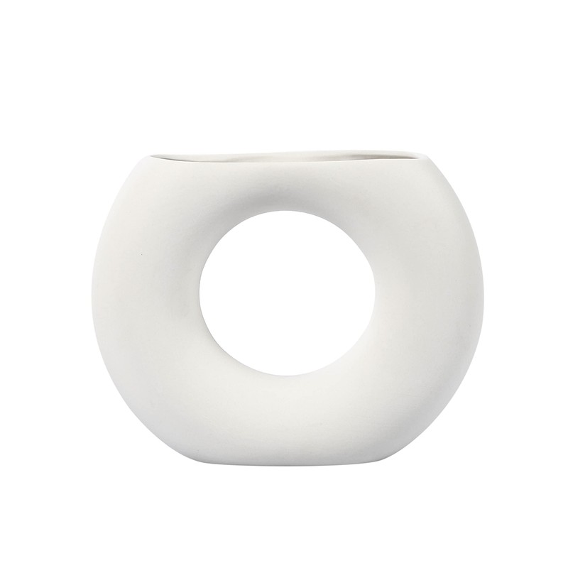 HARGIO Flower Base Donut Shape Half Moon Single Vase Ring