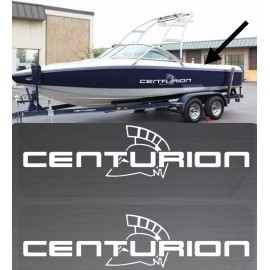 Centurion Boats 50” White Vinyl Decals (Set-2) Sticker Ski Wakeboard Boat Surf