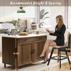 SoarFlash Kitchen Swivel Bar Stools with Solid Wood Legs Upholstered
