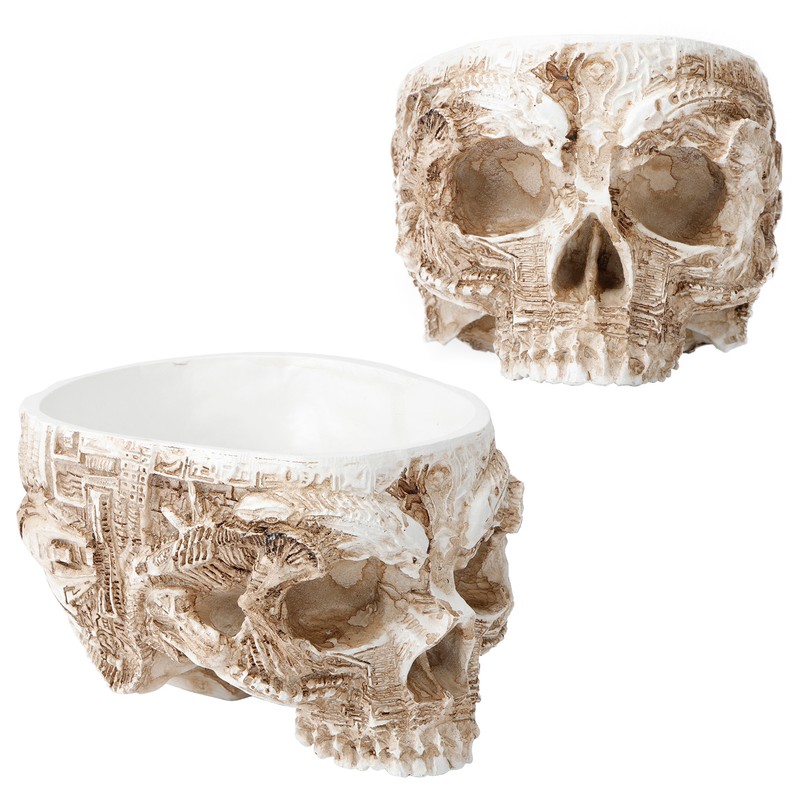 Innovative Resin Skull shaped Flower Pot Succulent Planter Holder Ornament