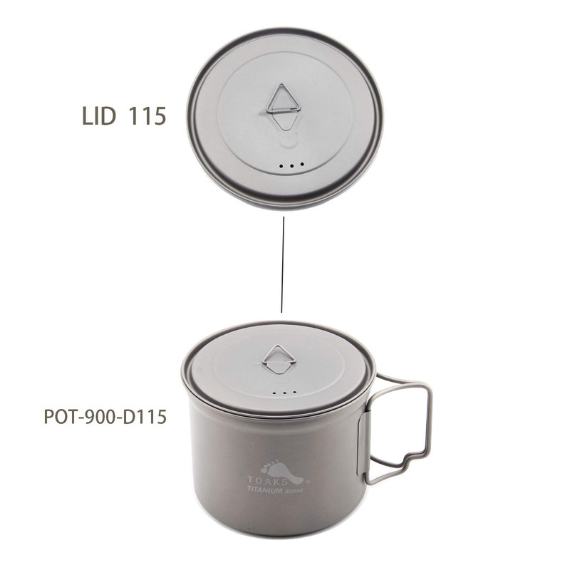 TOAKS 蓋 チタンポットまたはカップ 80mm/90mm/115mm/130mm/145mm/170mm (LID-115)