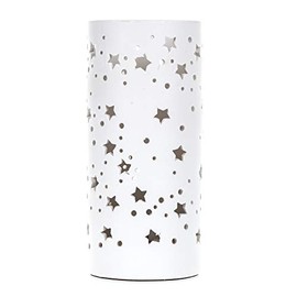 EEMKAY® New Stars Kids Bedroom White Cylindrical Lamp Cut Out Stars Design 24x11cm