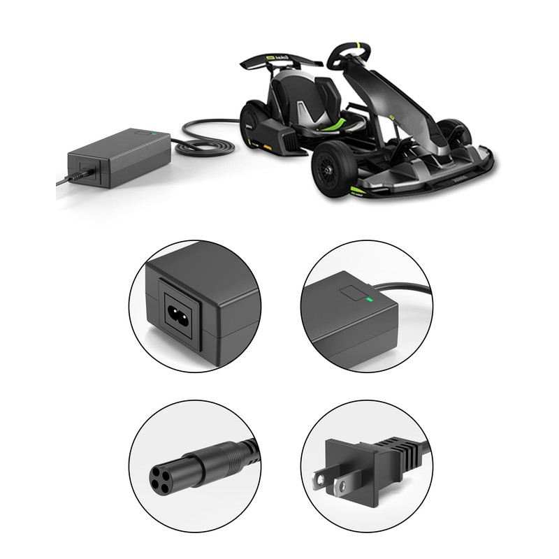 VHBW 63V Charger Compatible with Segway Ninebot Charger 4 Prong
