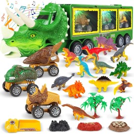 Toyvelt Dinosaur Toys for kids 3-5 Carrier Dinosaur Truck