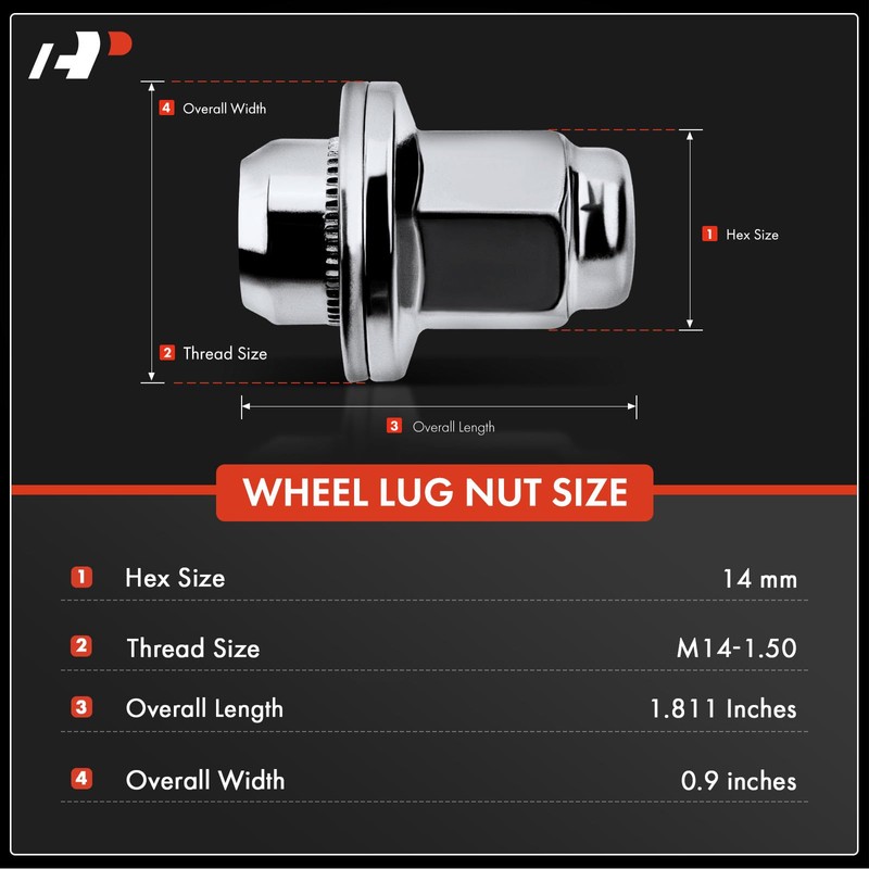 A-Premium M14-1.50 Wheel Lug Nuts Compatible with Toyota Tundra 2007-2021