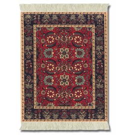 Lextra (Pashmina Flowers), Mouse Rug, Black/Red/Tan/Rust/Light Blue, 10.25 x 7.125 Inches, One (MPF-1)
