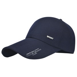 FEOYA Unisex Baseball Cap Long Visor Sports Hat Quick Drying Sun Protection Lightweight Breathable for Fishing Outdoor, Style: Navy