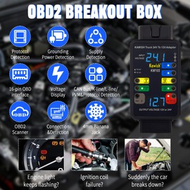 Professional OBD2 Breakout Box with LED Indicator, 16-Pin Diagnostic Tool