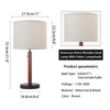 HonoDing Mid Century Table Lamp,Walnut Wood Finish Table Lamps, Modern