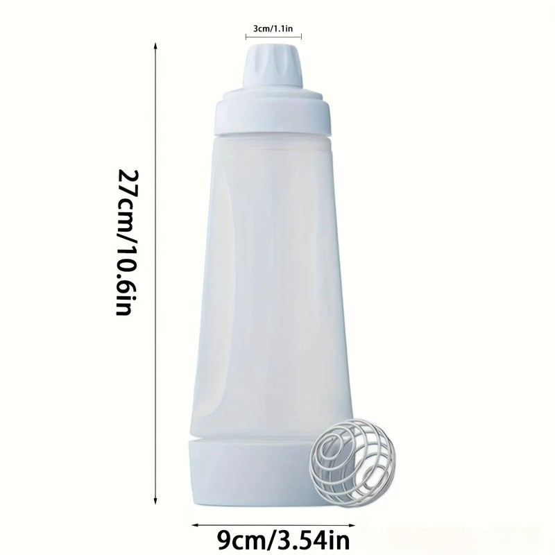Pancake Batter Bottle Battler Mixer With Blender Ball Wire Whisk