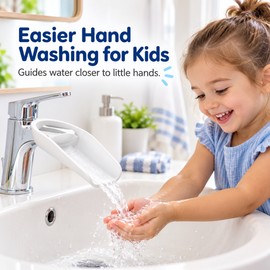 Kids Faucet Extender for Hand Washing – Water-Guiding Sink Attachment for Easier Bathroom Reach