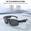 LVTEL Smart Glasses, Polarized Bluetooth Sunglasses, Built-in Mic & Speakers,