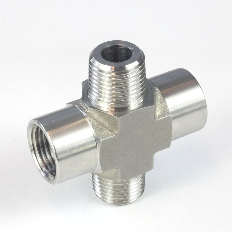 HFS(R) 1/2" NPT Thread Pipe Fitting 4 Way Cross (Male