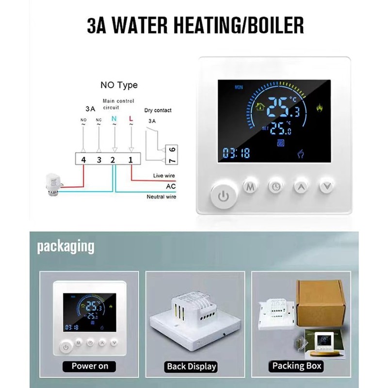 Pojedehy TUYA WiFi Thermostat Temperature Controller Water Electric Floor Heating