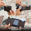 Lederhand Neo Wallet, dark brown, Mini coin compartment