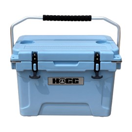 Hogg 20 qt Rotomolded Cooler, Hard Cooler with Handle, Small Ice Chest, Portable Ice Chest, 20qt Clear Sky
