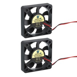 sourcing map 2 Pcs 3D Printer 5010 Cooling Fan, 12V 4928RPM 50 x 50 x 10 mm Hydraulic Bearing XH2.54 Extruder Cooling Fan with 30cm Cable 2 Pin Terminal for 3D Printer