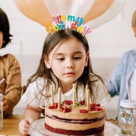 Chanaco Birthday Sash, Girl Headband Set, Tiara Crown, Women's Happy Birthday Decorations and Gifts