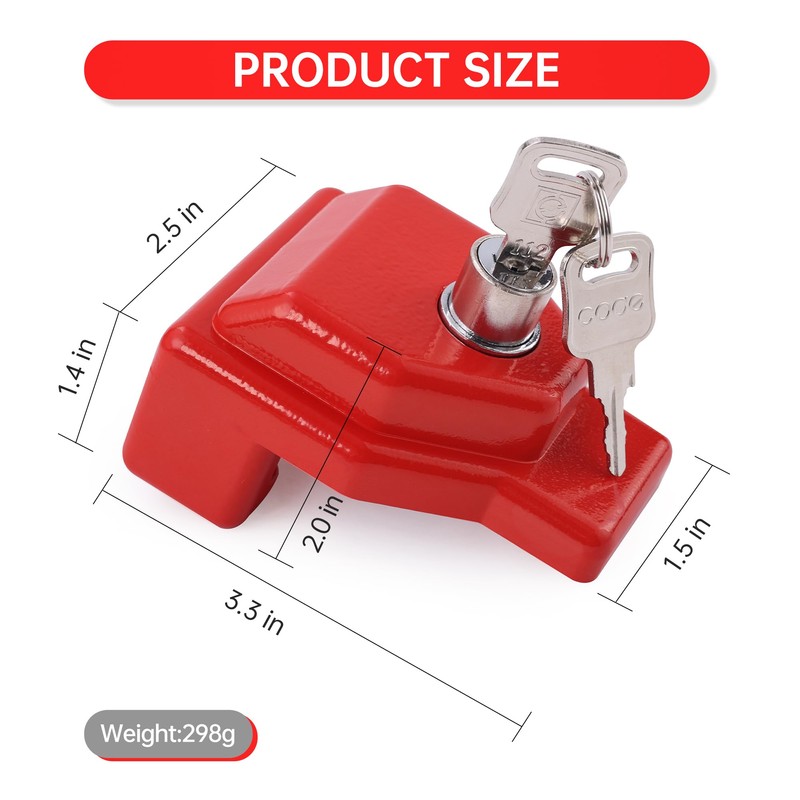 NAKANEKO Glad Hand Lock Keyed Alike 4 Pack Heavy Duty