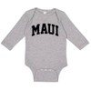 Maui Collegiate Long Sleeve Baby Infant One Piece Bodysuit 12