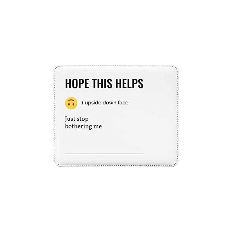 Mauspad aus Kunstleder Hope This Helps Work Office Email Funny