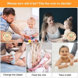 Gifts for Birth, New Dad Mum Gifts Decision Coin, Guardian Angel Decision Coin, Gift Idea for Expectant Mothers, Christening Gifts for Boys, Christening Gifts for Girls (2 Pieces)