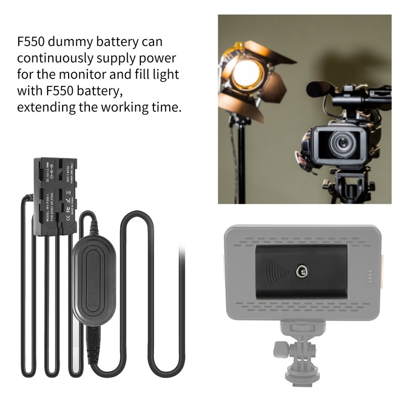 AC Power Adapter DC Coupler NPF550 Full Decoded Dummy Battery