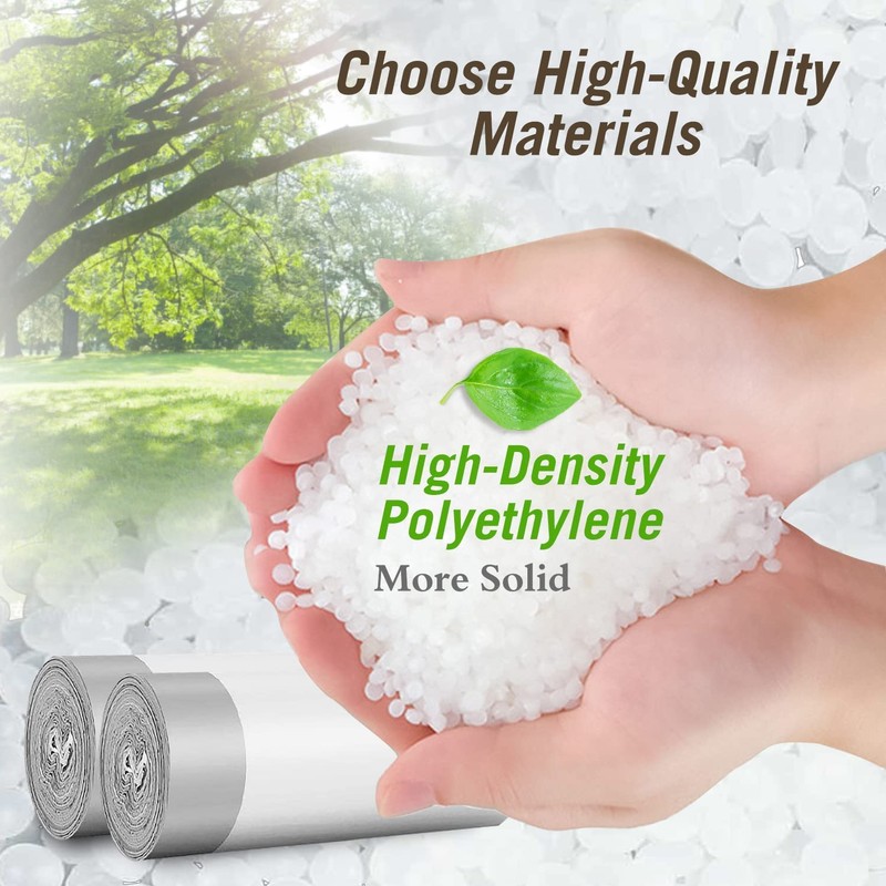 8 Gallon Trash Bags Drawstring, Strong Medium Kitchen Garbage Bag