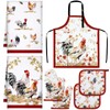 Bencailor 6 Pcs Kitchen Towels Oven Mitt and Pot Holder