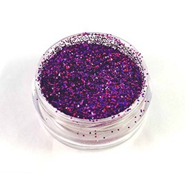 Glitter Lips Ultra Fine Dust Powder Sexy Shades Iridescent Holographic Metallic Fashion Lips 1x 5ml Pot (Holographic Purple)