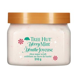 Tree Hut 트리 헛 메리 민트 시어 슈가 스크럽, 각질 제거, 수분 공급 및 보습 바디 버터 & 영양 에센셜 오일, 매끄럽고 부드러운 피부, 한정판 홀리데이, 18온스 Tree Hut Merry Mint Sugar Scrub, Exfoliates, Moisturizes, and Nourishes with Body Butter & Essential Oils, Leaves Skin Smooth and Soft, Limited Edition Holid