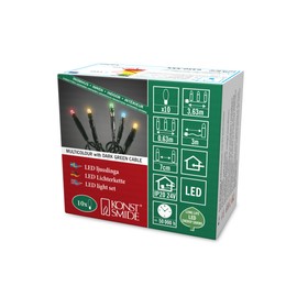 Micro LED light chain with dark green cable