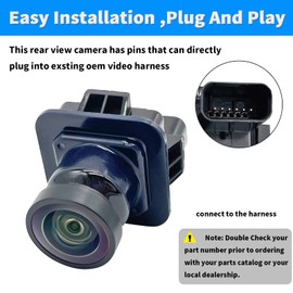 wzruiqipei Rear View Back Up Camera Compatible with Ford F250 F350 F450 F550 Super Duty 2015-2016 Reverse Park Assist Backup Camera Replaces FC3Z-19G490-A FC3Z-19G490-B