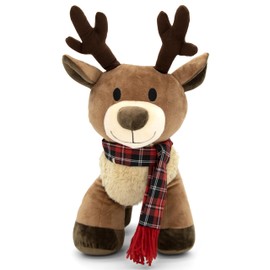PLUSHIBLE BRIDGING MILES WITH SMILES Plush Reindeer Stuffed Animal - Holiday Deer Characters with Antlers Toy for Girl, Boy, Baby, Toddler - Christmas Decor - Little Plushie Toys - Randall, 8"