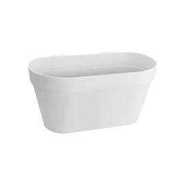 elho Loft Urban Green Wall Pot Duo 28 - Flower Pot for Balcony & Outdoor - Ø 28.0 x H 13.2 cm - White/White