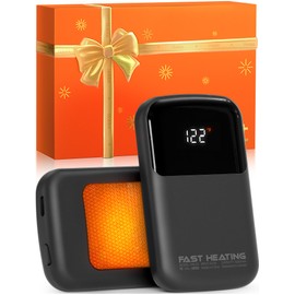 Rechargeable Hand Warmers 3200mAh with Temp & Battery Display, Pocket Electric Heater Gift for Men & Women, Office, Travel, Summer AC Use