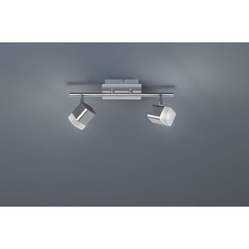 Reality Leuchten LED Deckenleuchte Roubaix R82152107, Metall, Nickel matt, Acryl