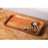 redchocol8® Handmade Wooden Rectangular Plate Tray Natural Brown Dining Centrepiece