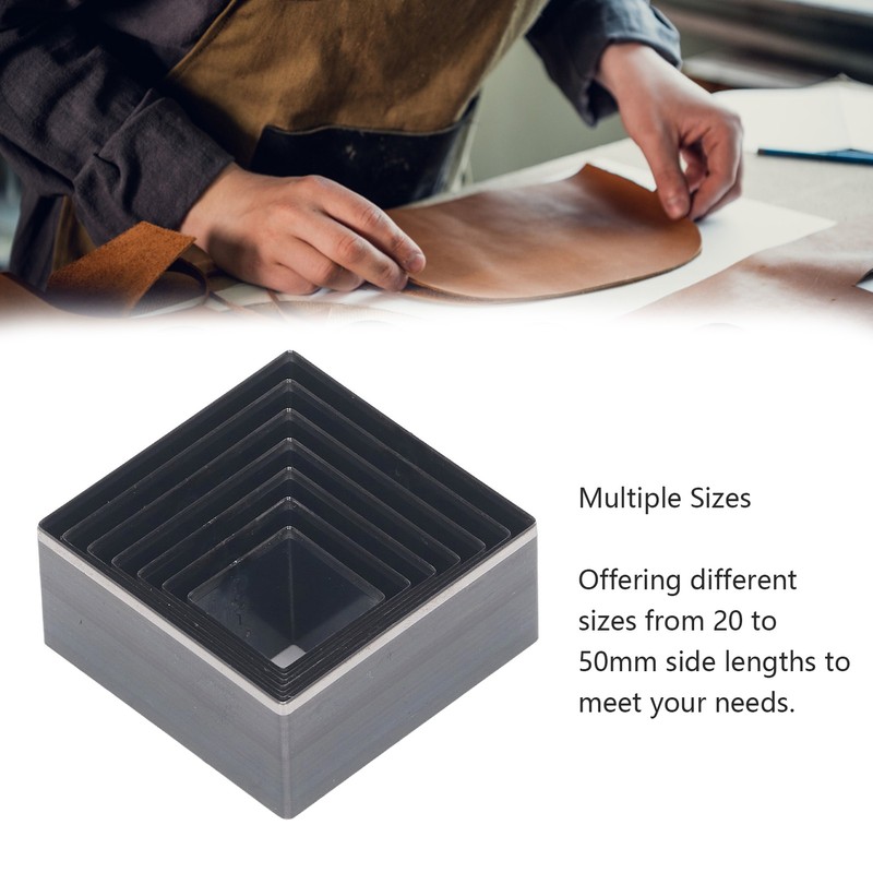 7PCS Leather Cutting Dies Set Square Shape Leather Punching Die