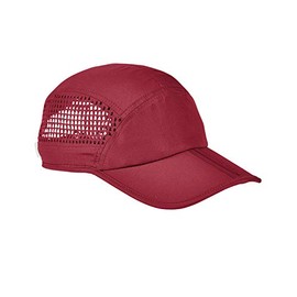 Big Accessories Foldable Bill Performance Cap OS RED