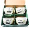 Ceramic Rice Bowls Set of 4, Cute panda Cereal Bowls