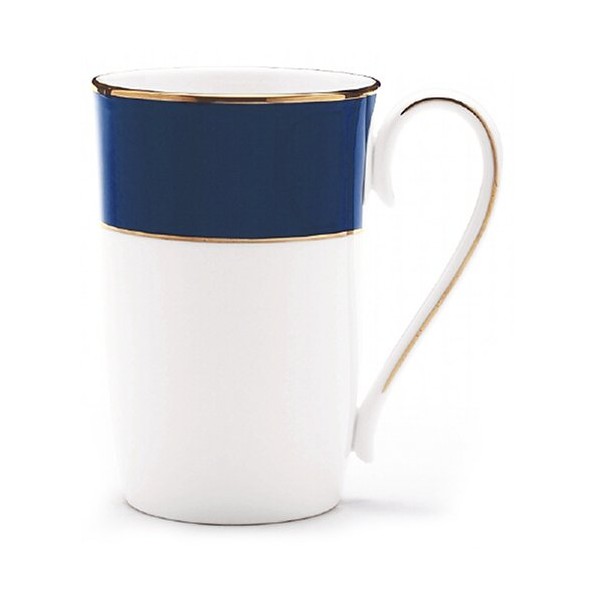 Lenox Federal Cobalt Gold Banded Bone China Accent Mug