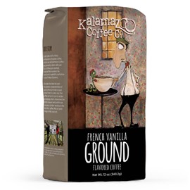 KALAMAZOO COFFEE COMPANY French Vanilla Ground Coffee - That Silky Sip Flavored Coffee | 12oz Bag (1 Pack)