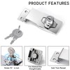 Hasp Lockable, Safety Hasp with Lock, 4 Inch Stainless Steel