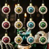 VGEUNA Painted Glass Halloween Eyeball Ornaments Mini Decorative Hanging Ornaments