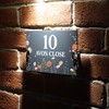 Badgemaster Modern Anthracite House Number Sign Plaque Stainless Steel Standoffs