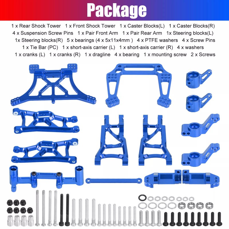 For 1/10 Traxxas Slash 2WD/Stampede/Bandit/Rustler RC Car Parts Metal Full